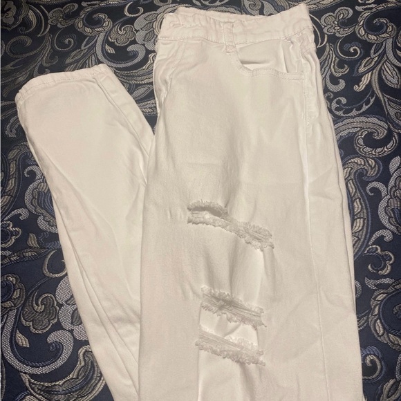 White Ripped Jeans - Picture 6 of 9